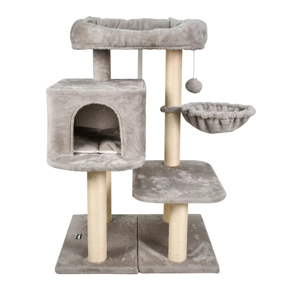 GOOPAWS MULTI LEVEL FAUX FUR CAT TREE