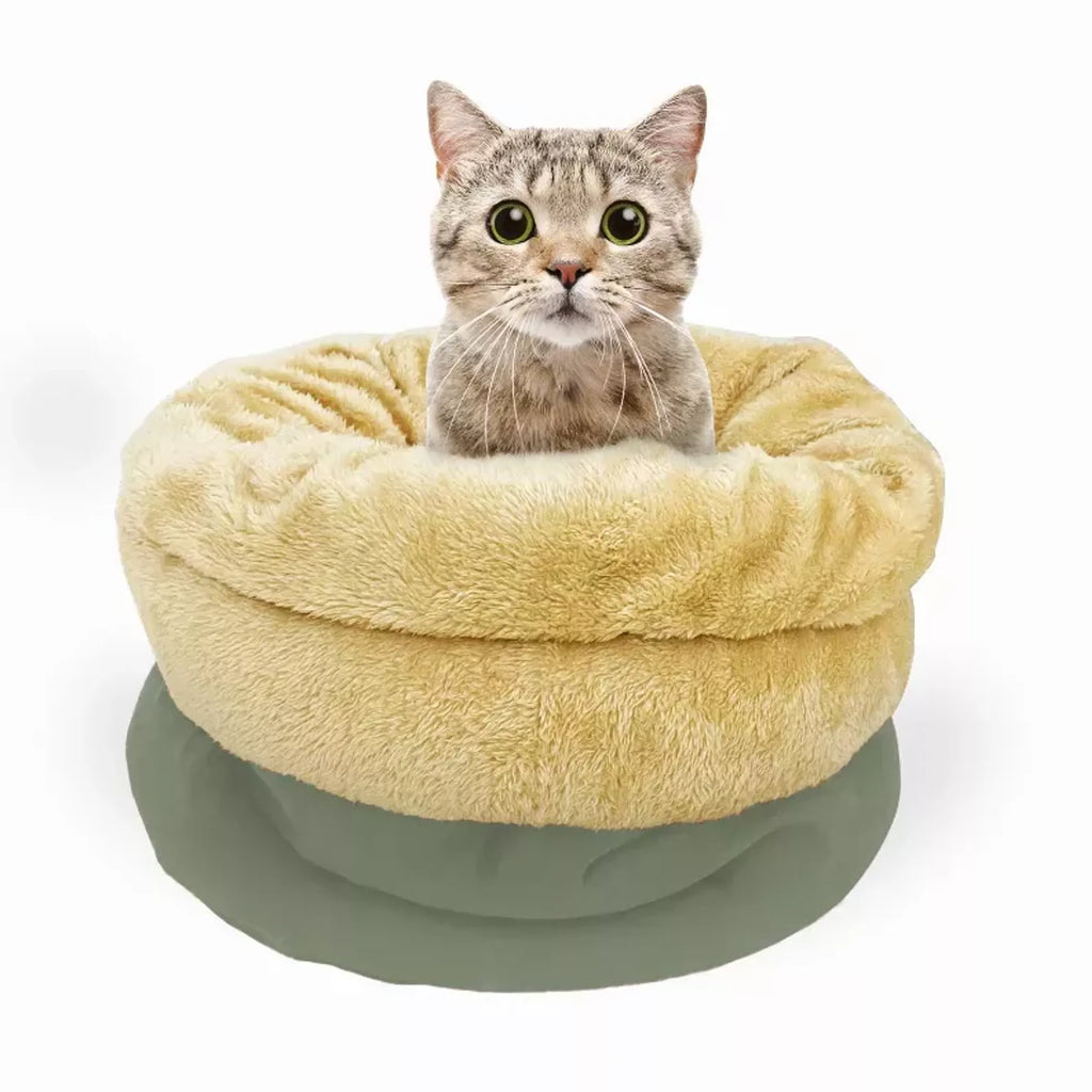 GOOPAWS 4 in 1 SELF WARMING BURROW CAT BED
