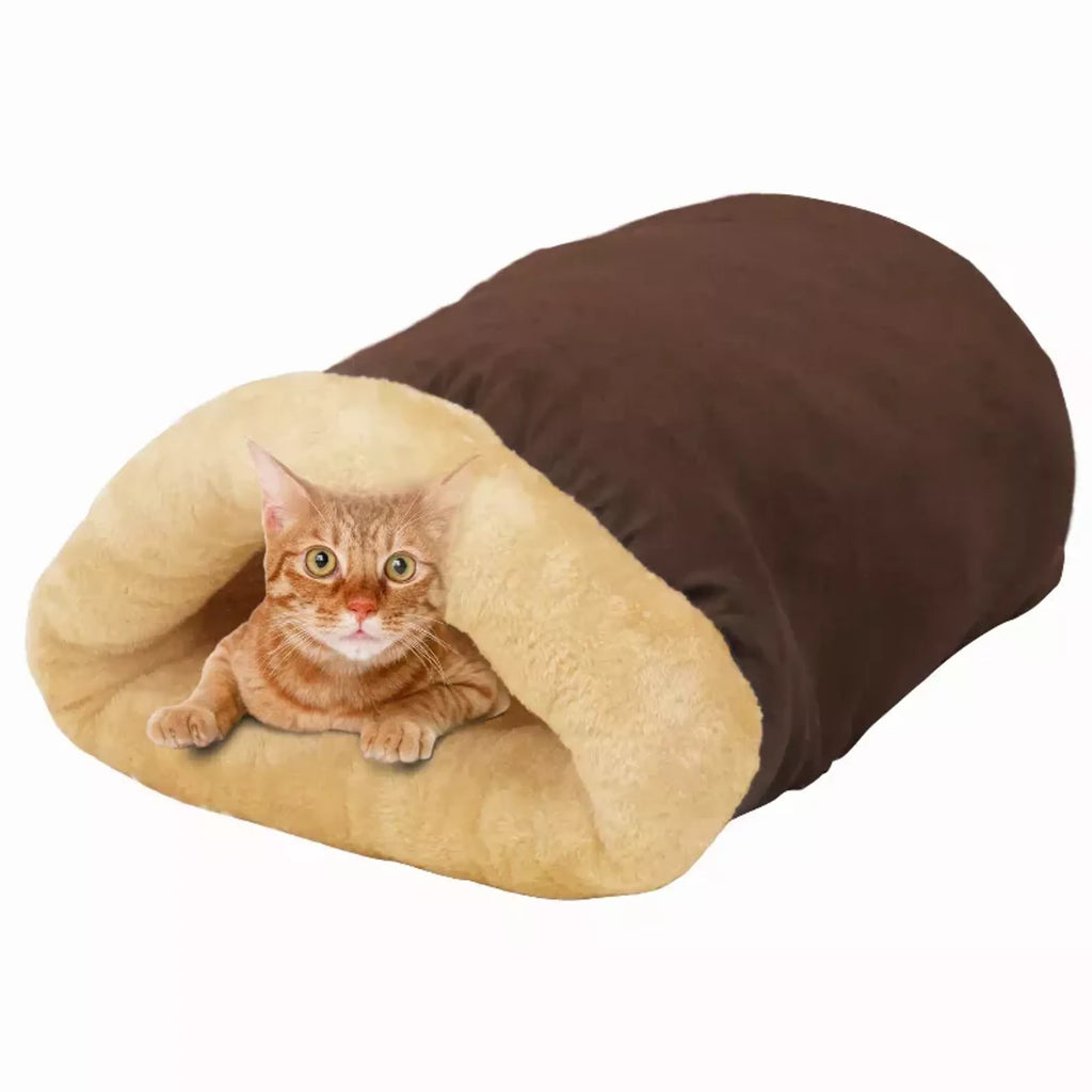 GOOPAWS 4 in 1 SELF WARMING BURROW CAT BED