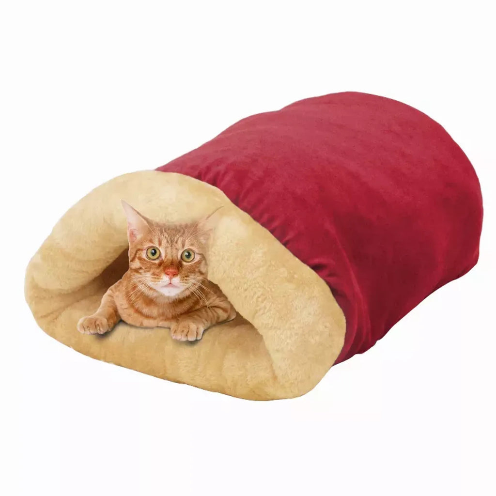 GOOPAWS 4 in 1 SELF WARMING BURROW CAT BED