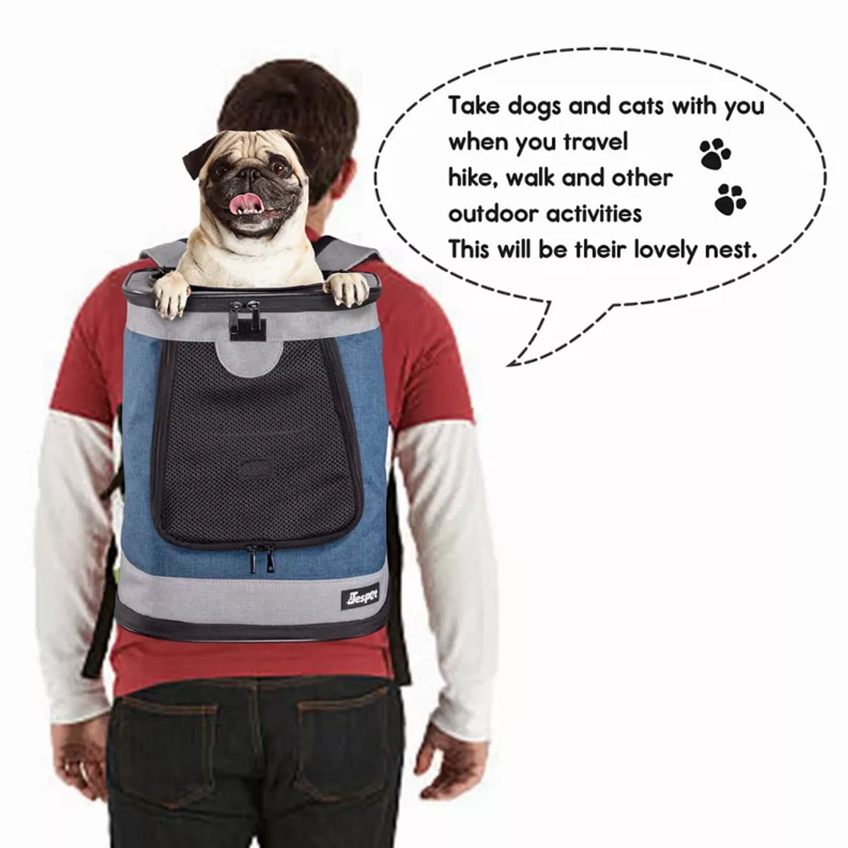 JESPET SMALL PAWTNERS SOFT BACKPACK CARRIER