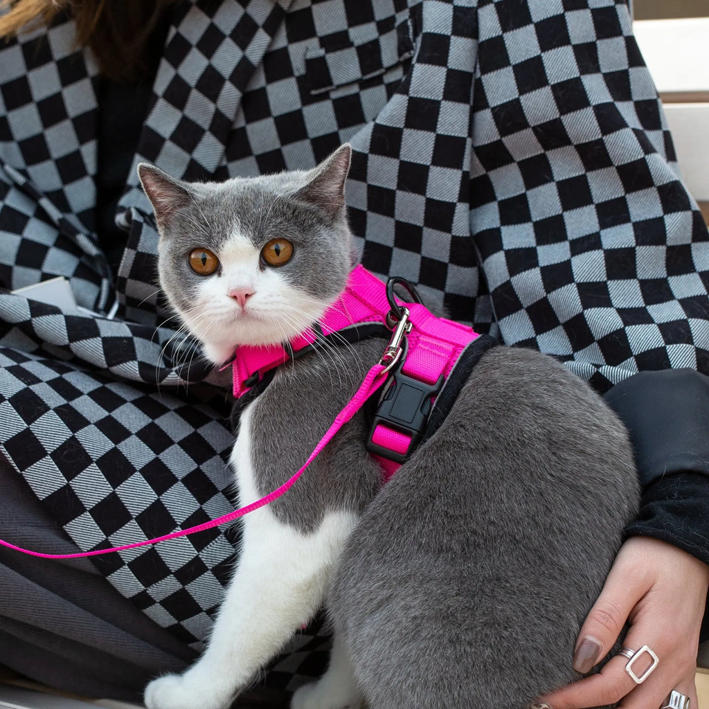 MR PEANUT'S PURRTREK REFLECTIVE CAT HARNESS WITH MATCHING LEASH