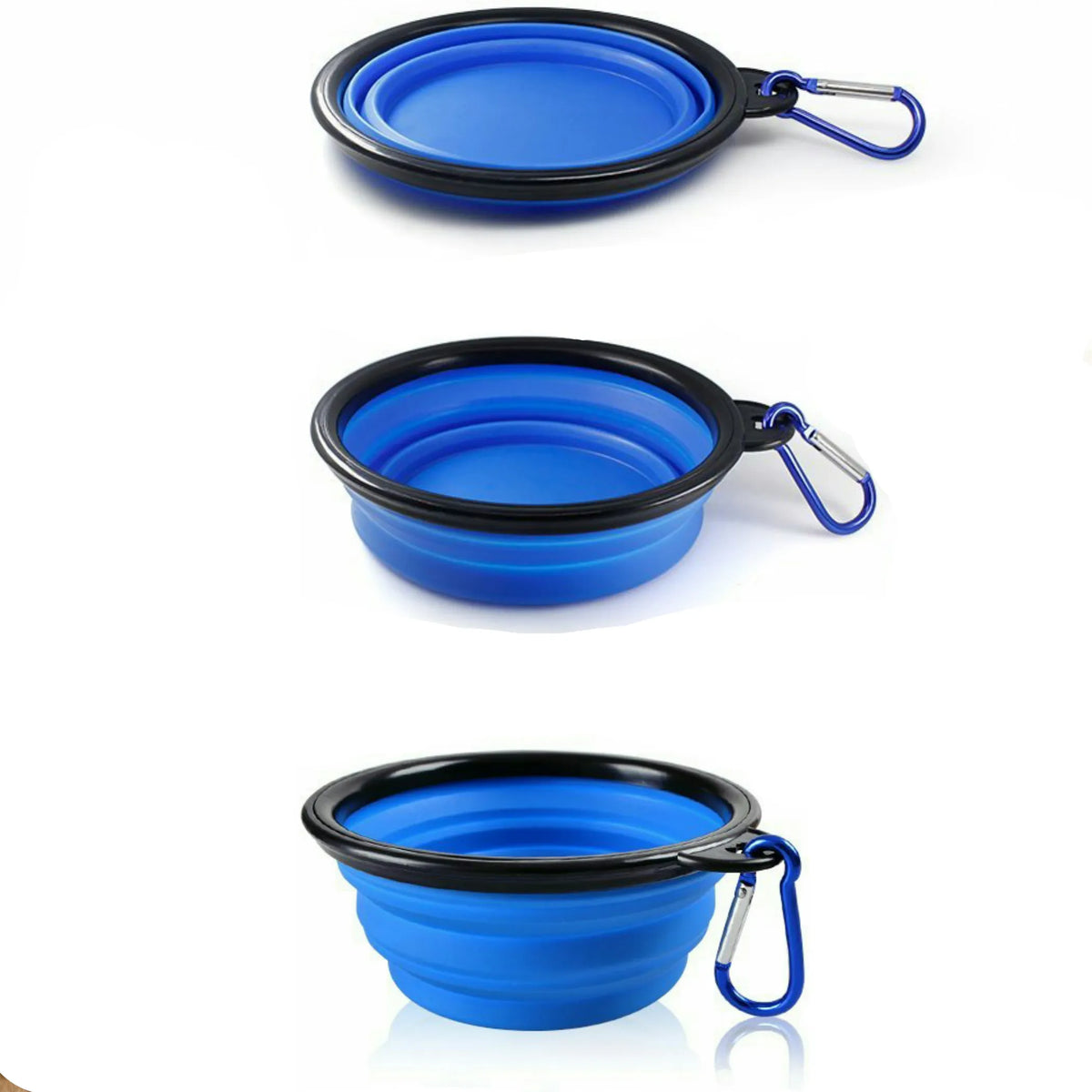 MR PEANUT'S SINGLE BLUE SILICONE COLLAPSIBLE BOWL