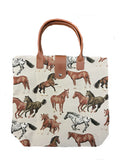 RUNNING HORSE FOLDING TOTE BAG