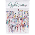 HORSE WELCOME GARDEN FLAG
