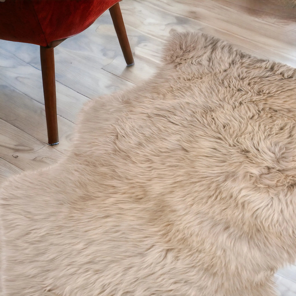 TAUPE SHEEPSKIN RUG