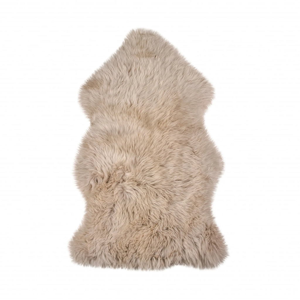 TAUPE SHEEPSKIN RUG