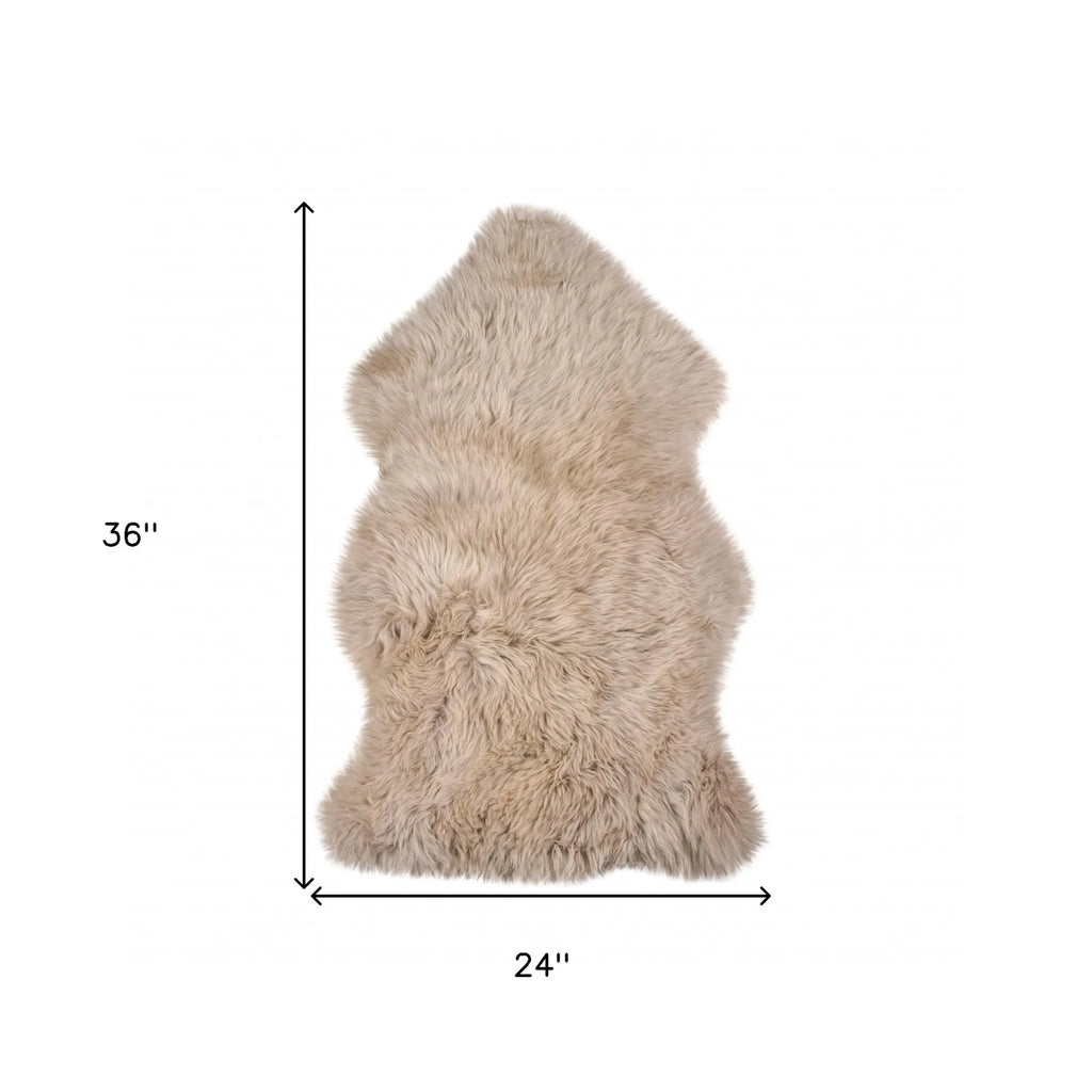 TAUPE SHEEPSKIN RUG