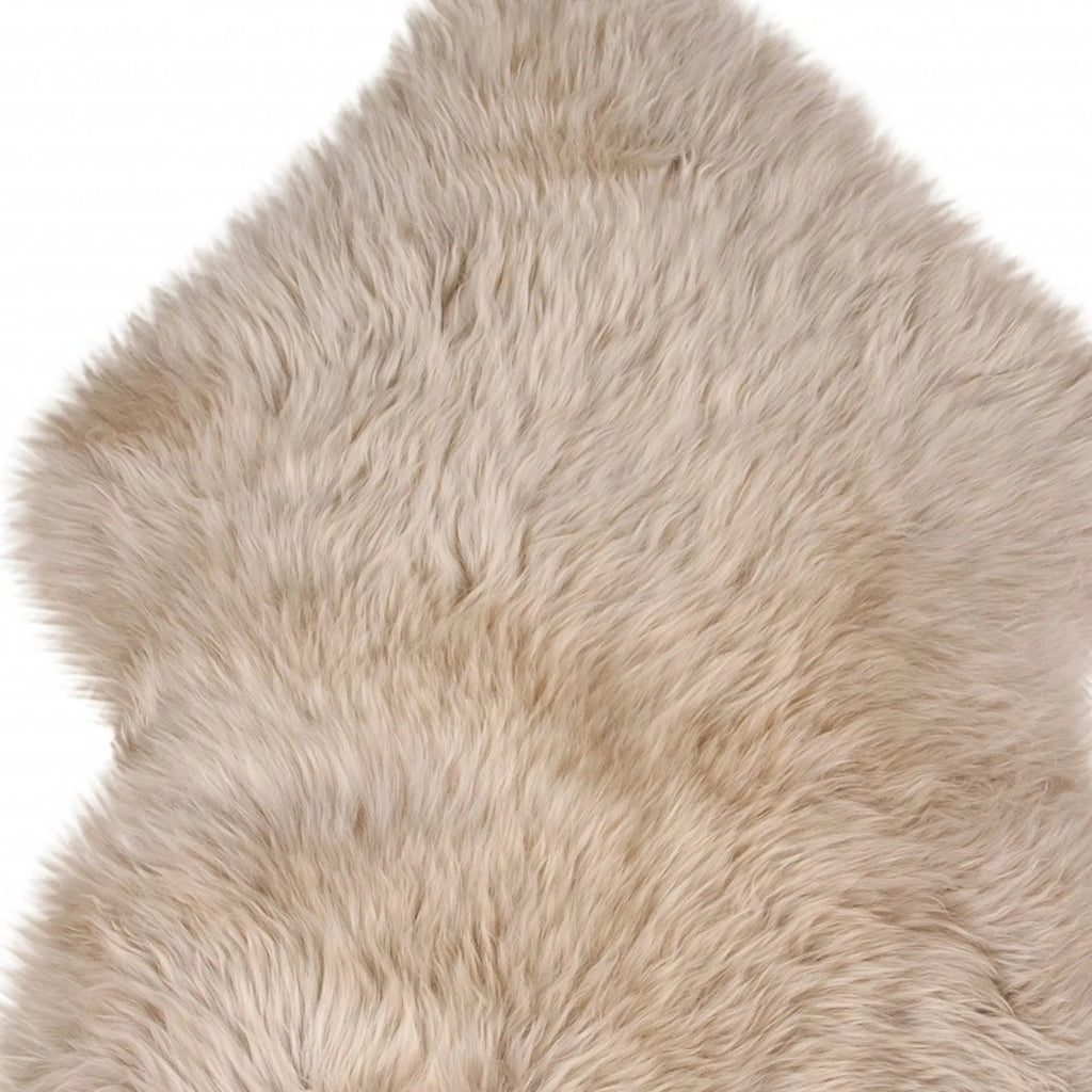 TAUPE SHEEPSKIN RUG