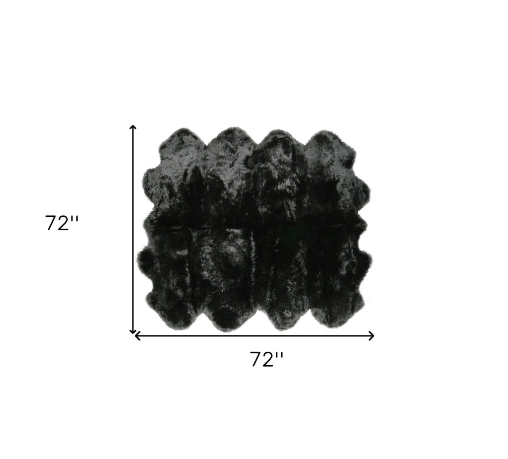BLACK SHEEPSKIN RUG