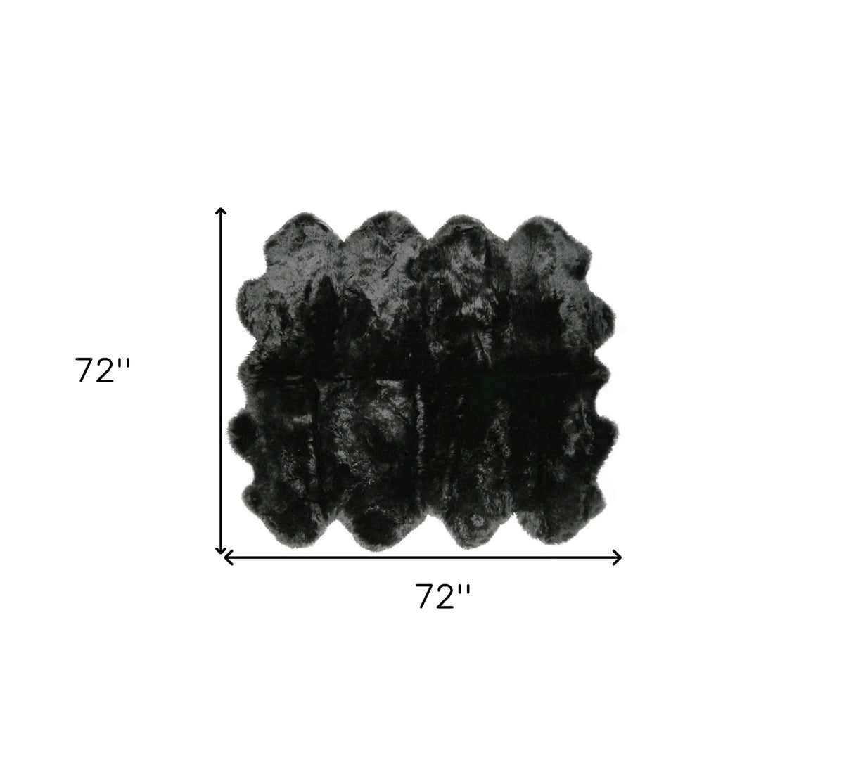 BLACK SHEEPSKIN RUG