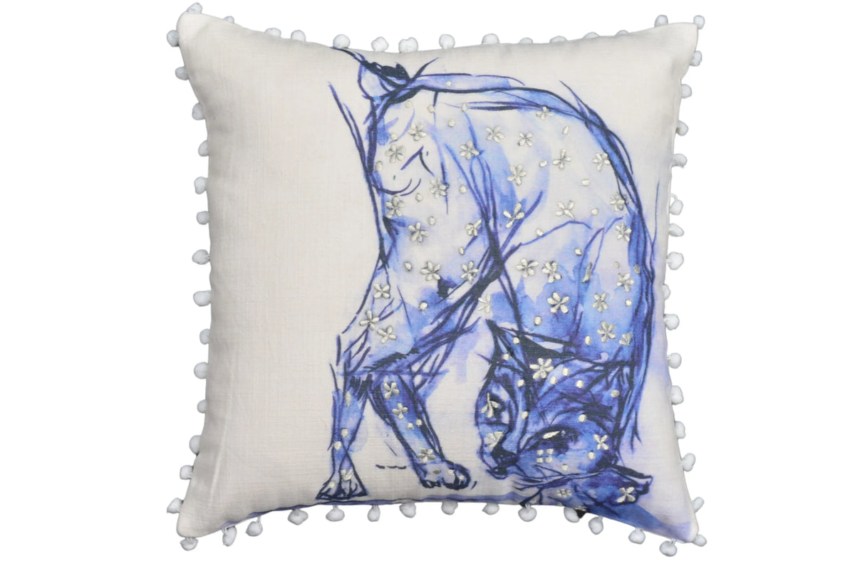 ABSTRACT CAT PILLOW