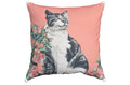 HANDMADE FLORAL CAT PILLOW