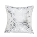 WHITE & SILVER ANIMAL PRINT PILLOW