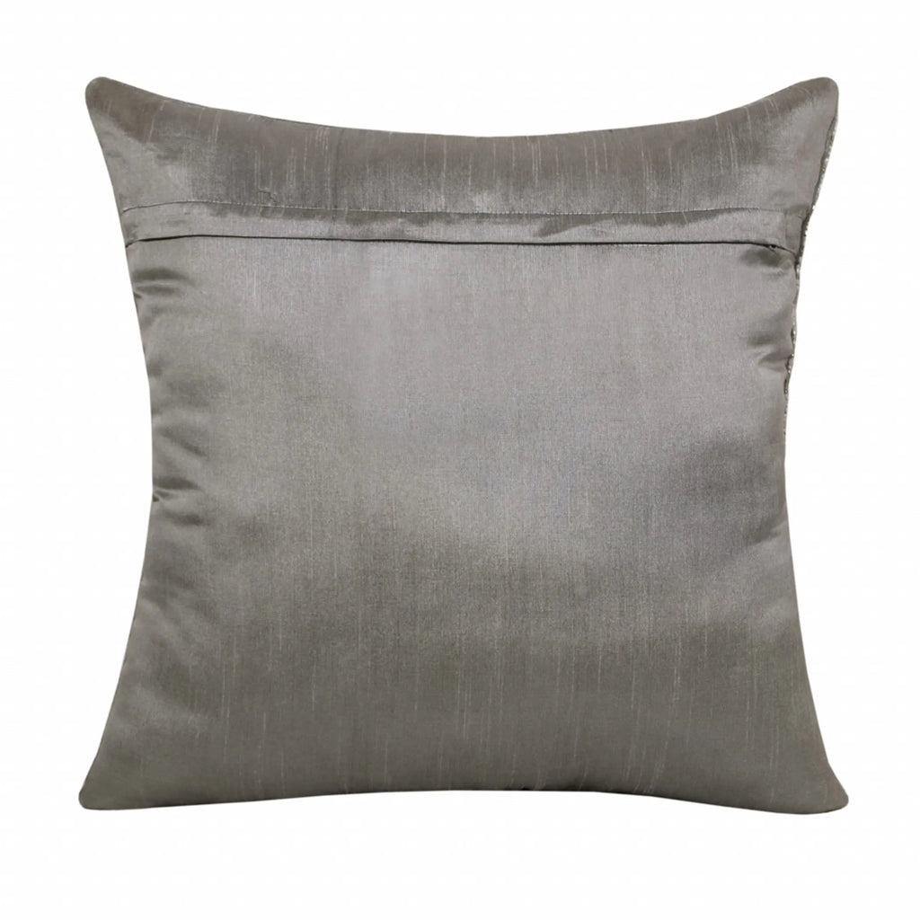 GRAY AND SILVER ELEPHANT PILLOW