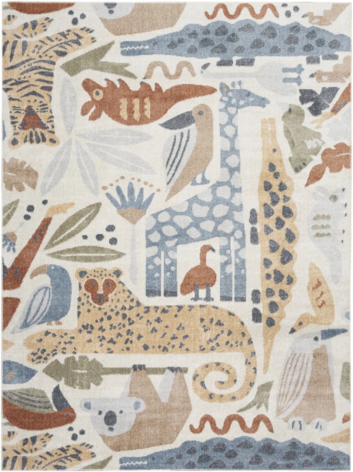 4' X 6' TROPICAL ANIMAL RUG