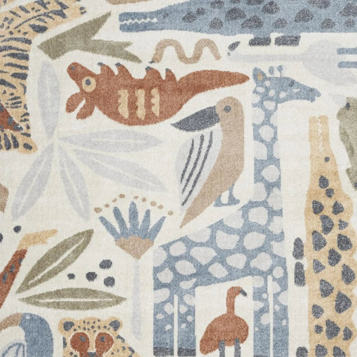 4' X 6' TROPICAL ANIMAL RUG