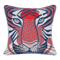 BLUE & RED CHEETAH PRINT PILLOW