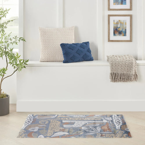 2'X4' TROPICAL ANIMAL RUG