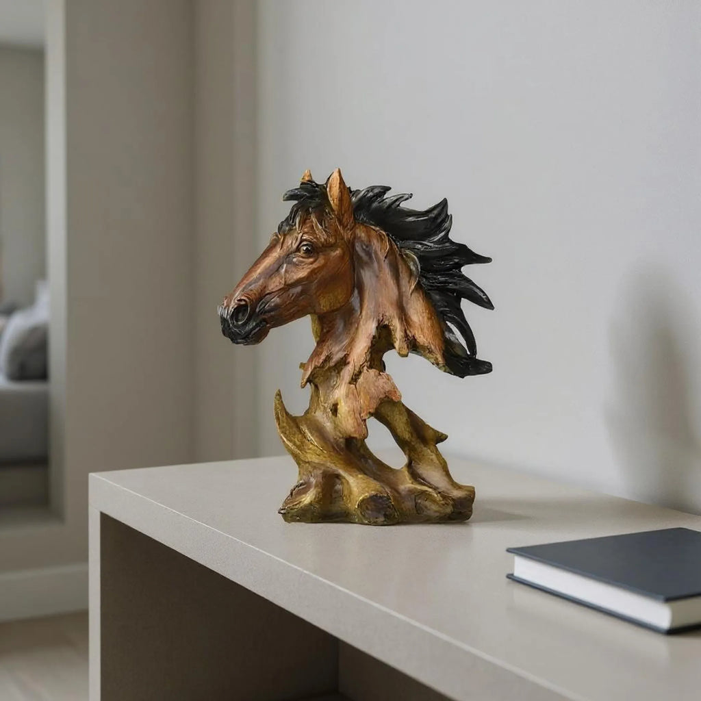 POLYRESIN HORSE SCULPTURE