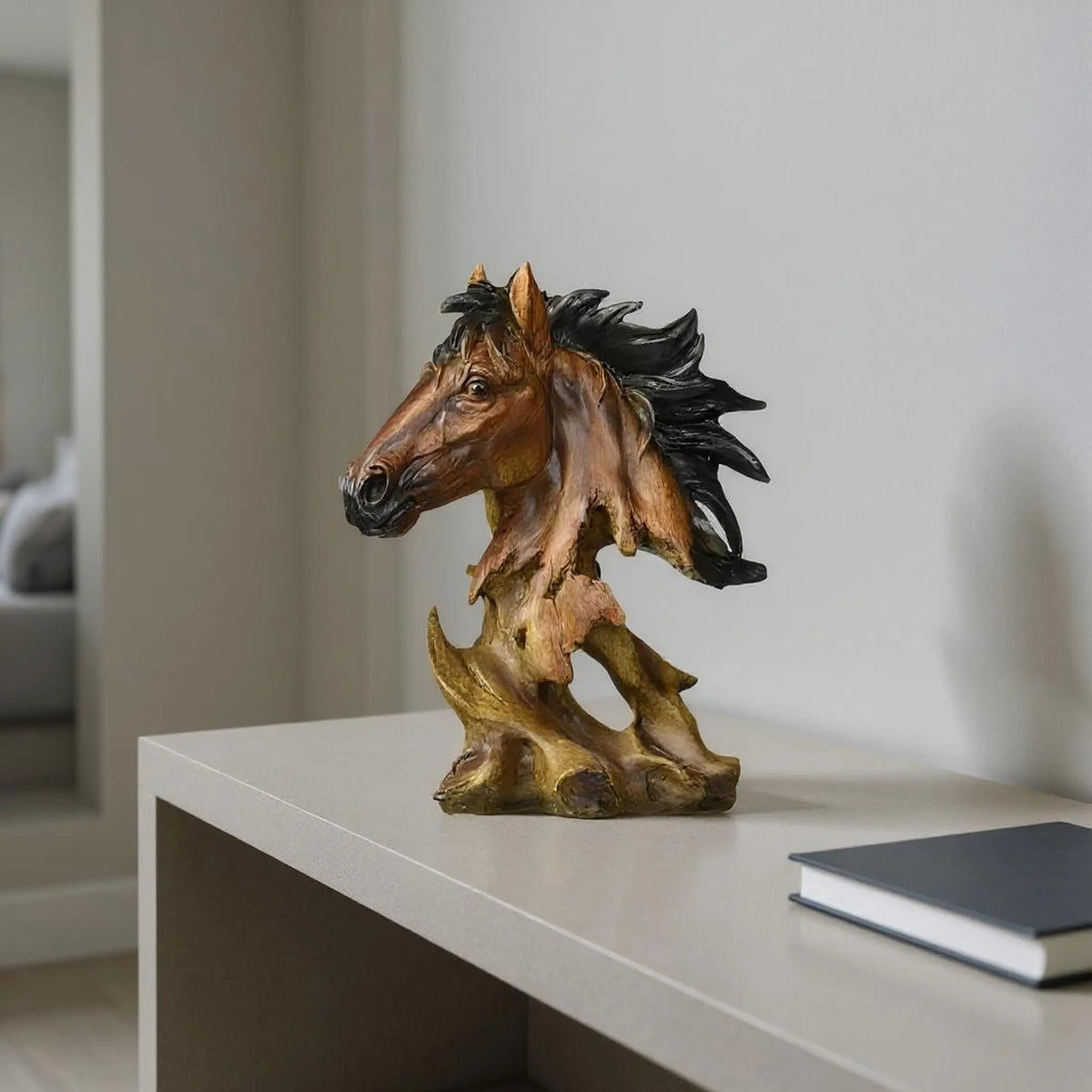 POLYRESIN HORSE SCULPTURE