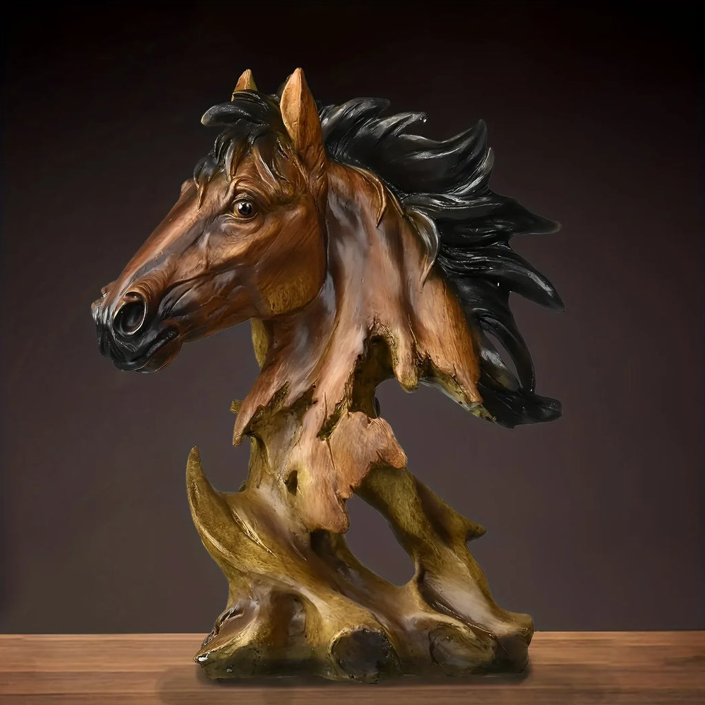 POLYRESIN HORSE SCULPTURE