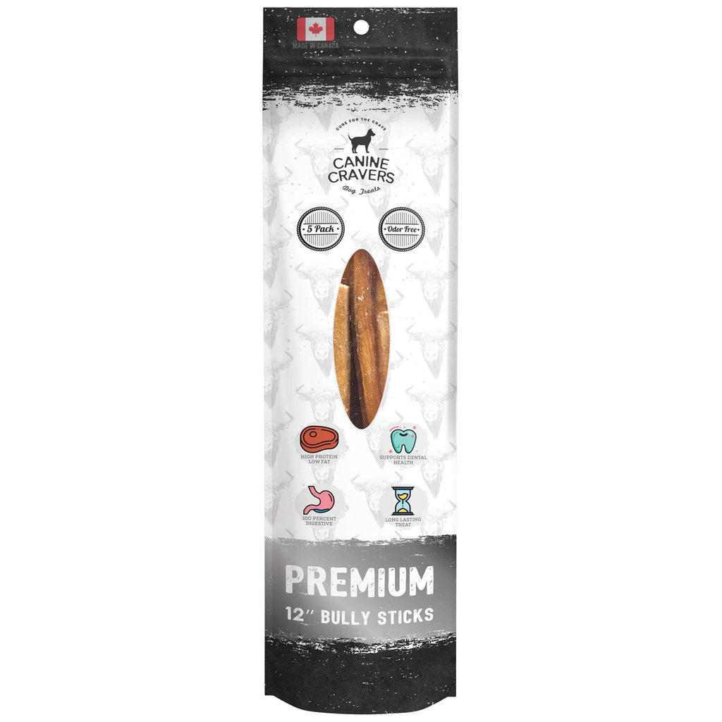 CANINE CRAVERS BEEF BULLY STICK 5PK | 10 PK