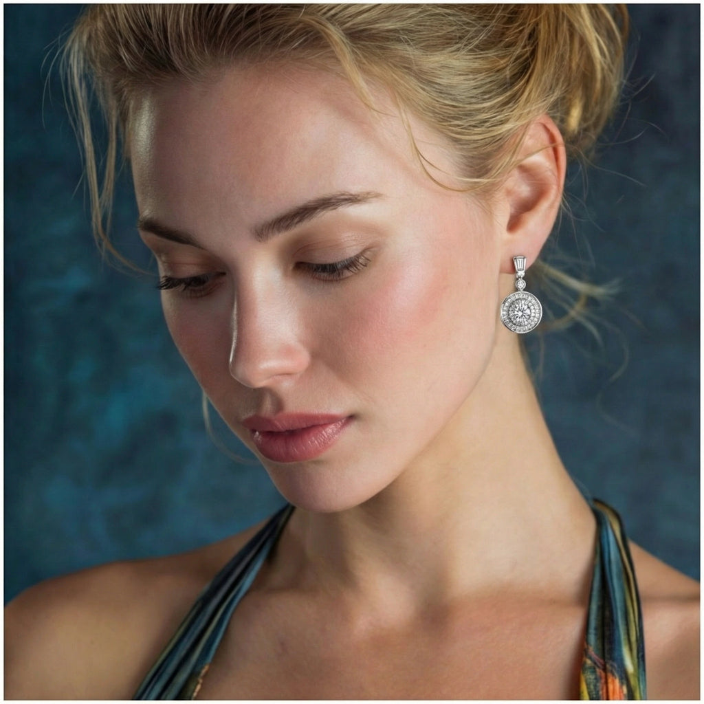 CELESTIAL MOISSANITE DROP EARRINGS | AMIRA