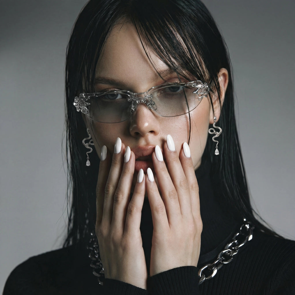 SERPENTINE CRYSTAL DROPS | AMIRA