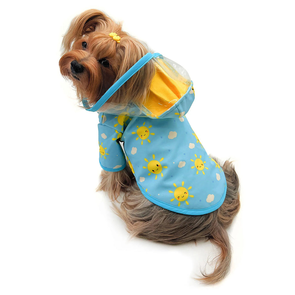 HAPPY SUNSHINE LINED RAINCOAT WITH DETACHABLE HOOD