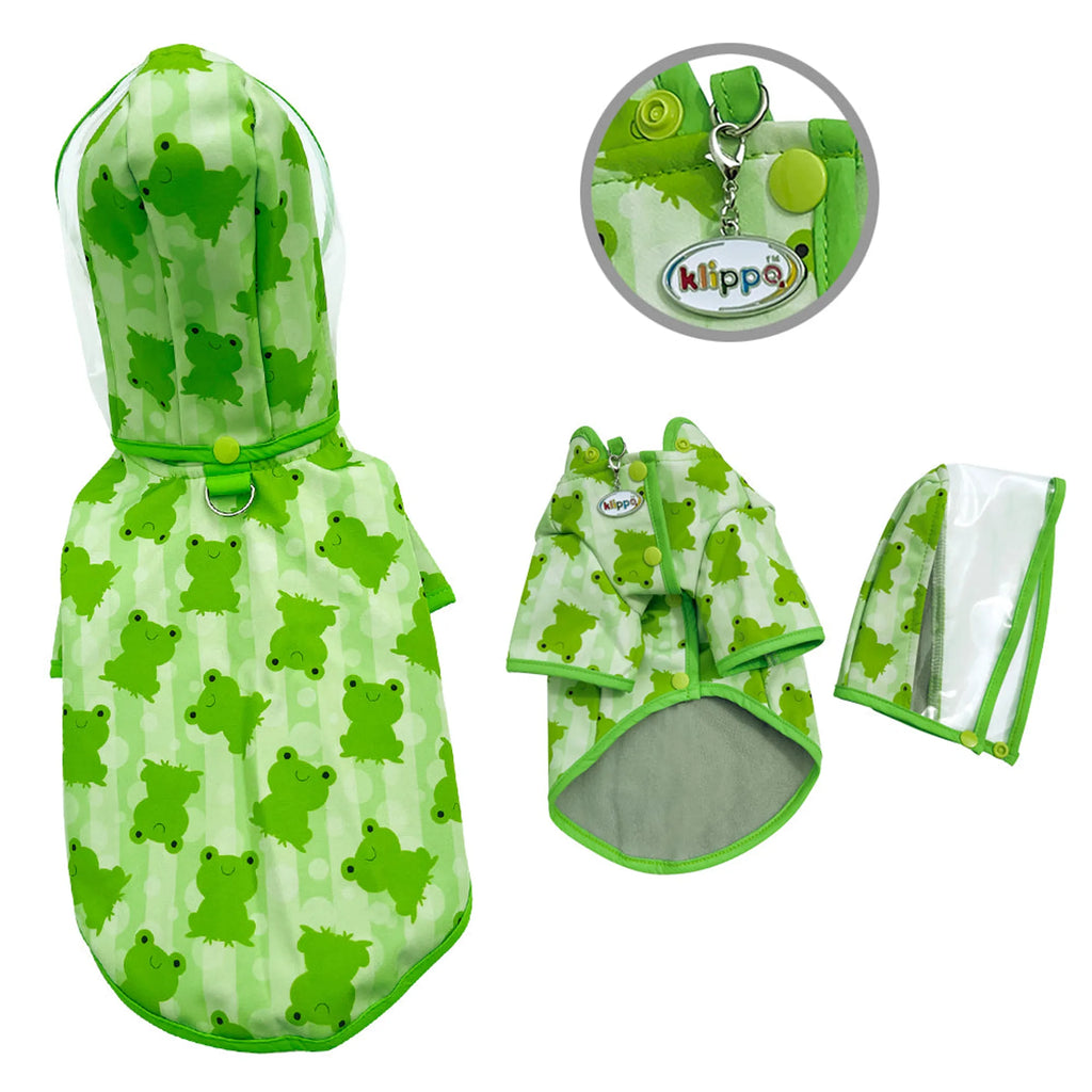 FROGGY LINED RAINCOAT WITH DETACHABLE HOOD