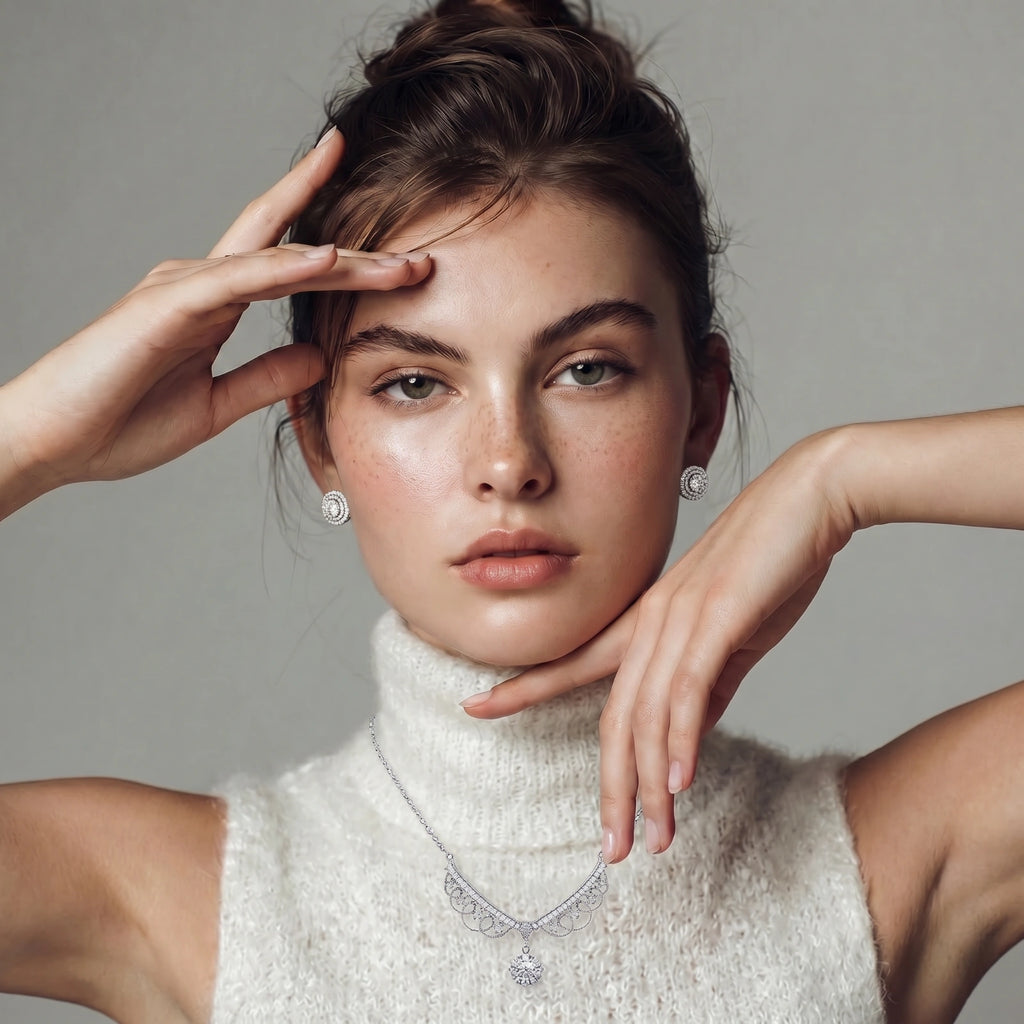 CELESTIAL HALO MOISSANITE STUDS | AMIRA