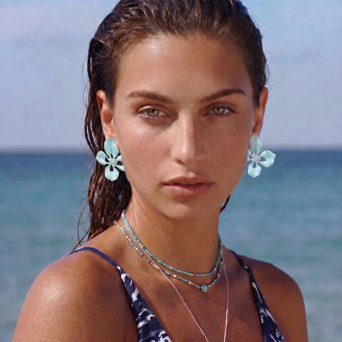 AZURE BLOOM STUDS| AMIRA