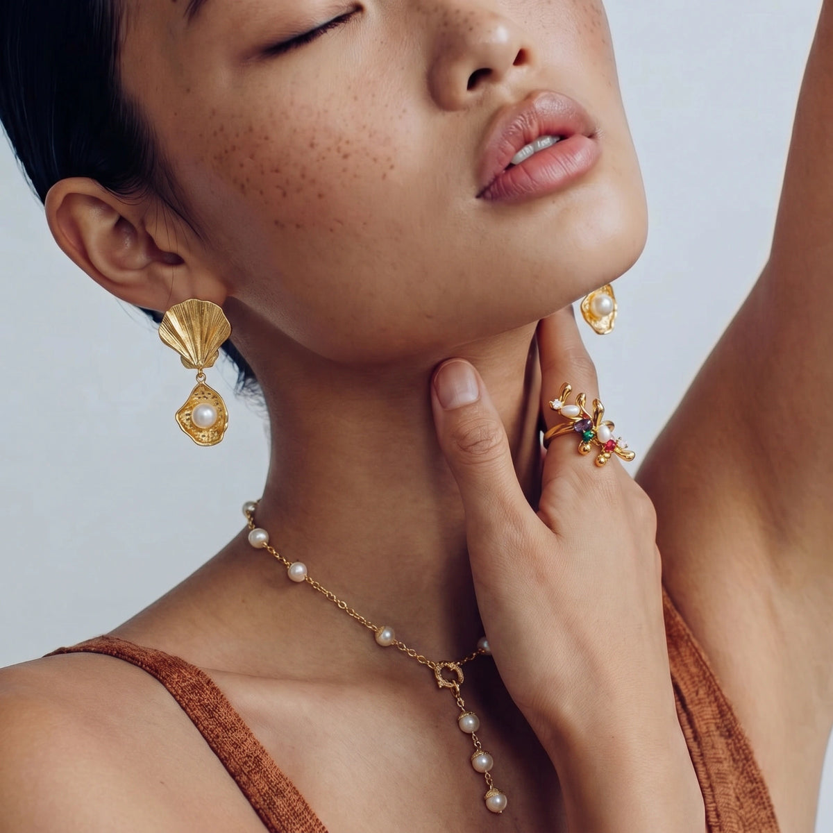 OCEAN SHELL PEARL DROPS | AMIRA