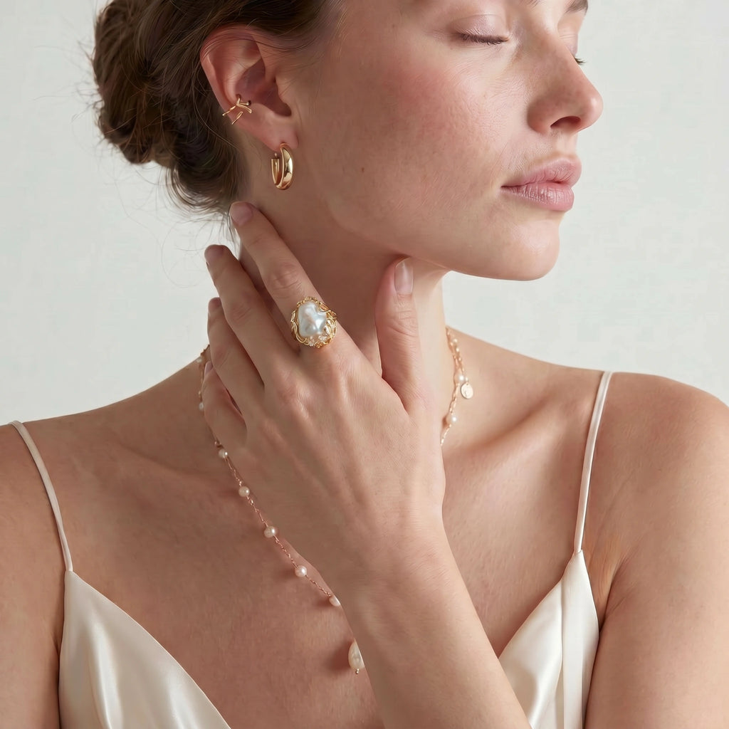 BAROQUE PEARL CROWN RING | AMIRA