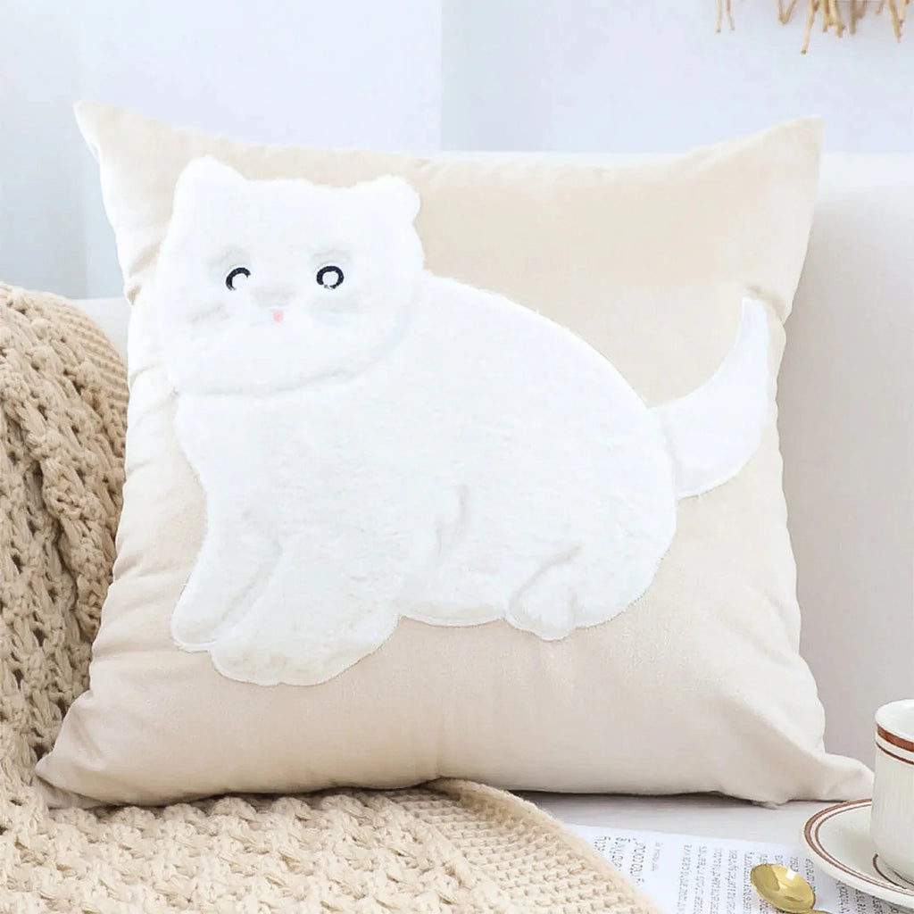 WHITE CAT PILLOWCASES