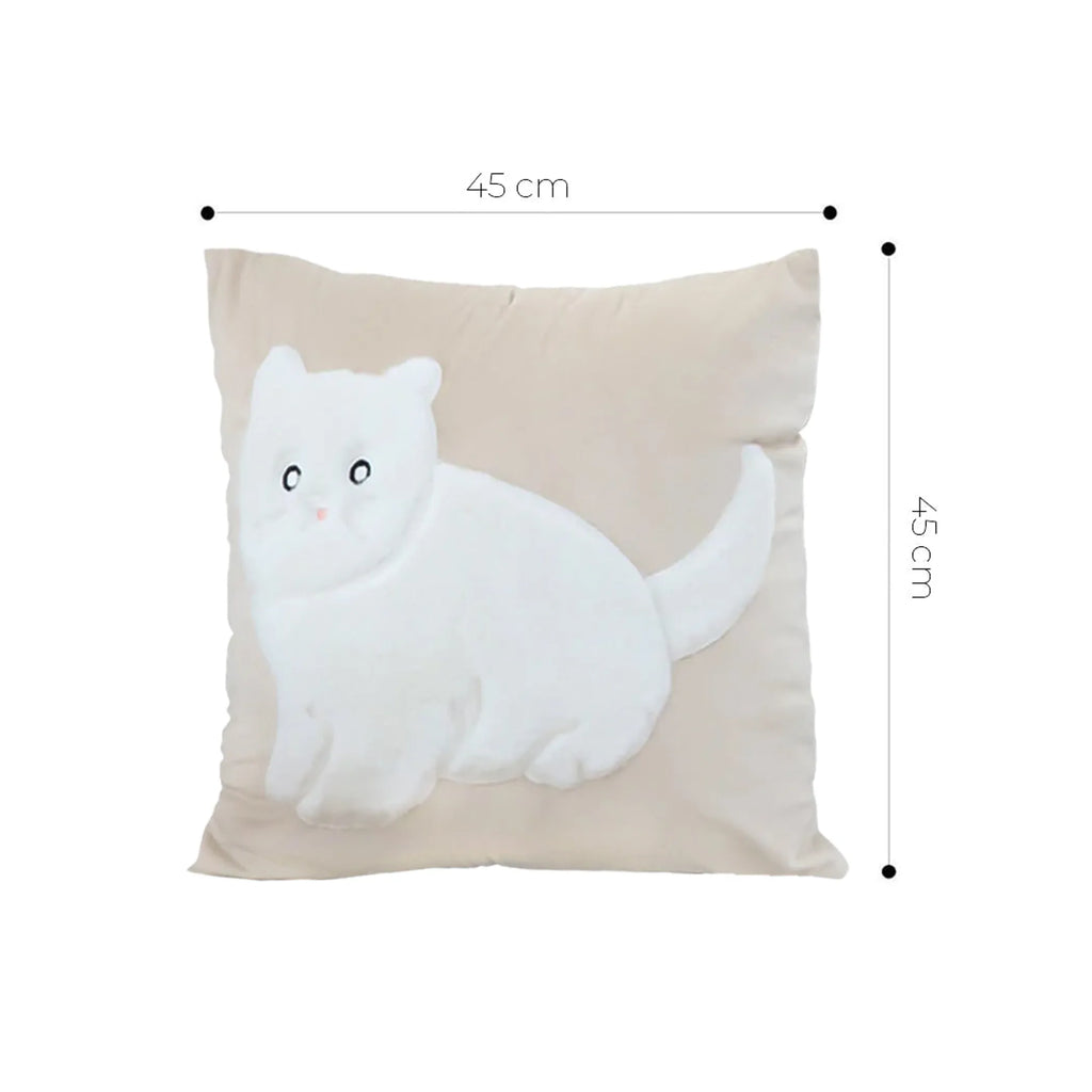 WHITE CAT PILLOWCASES
