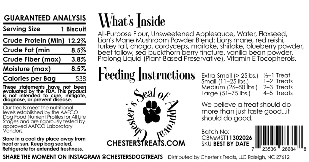 CHESTER MIGHT & MIND DOG TREATS