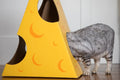 CHEESE WEDGE CARDBOARD CAT HOUSE