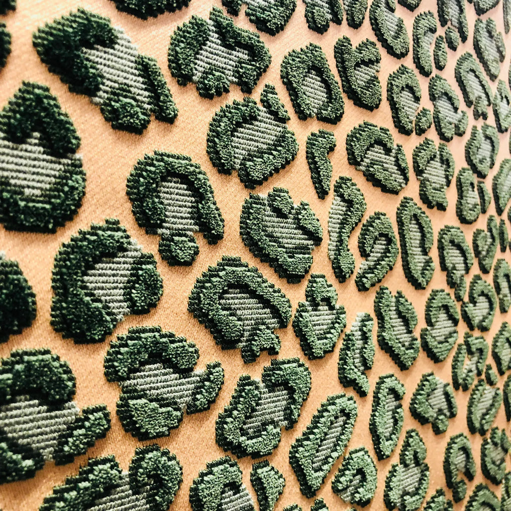 PLUTUS JADE VELVET GREEN CHEETAH PILLOW