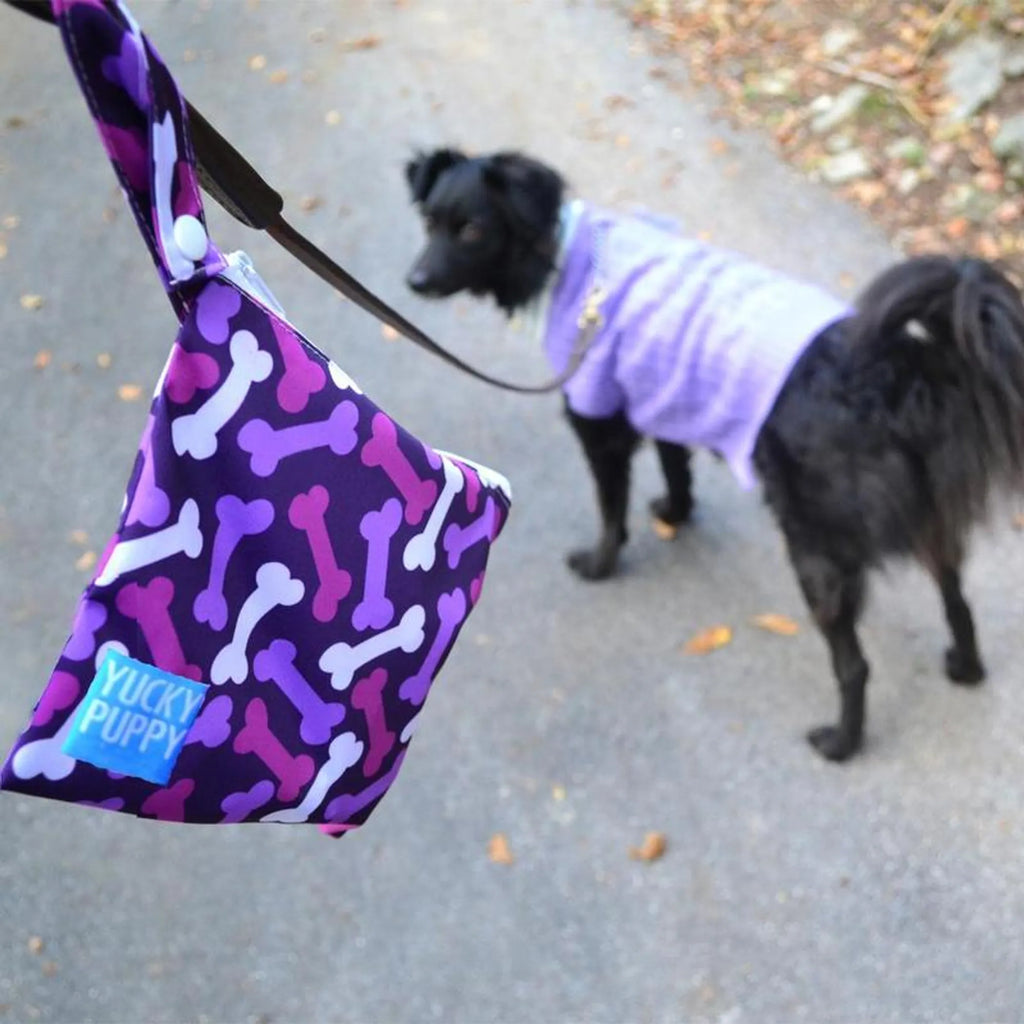 BLUE BONE YUCKY PUPPY DOG POOP BAG HOLDERS