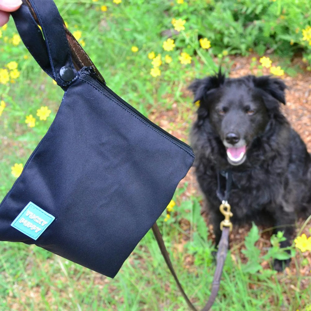 BLACK YUCKY PUPPY DOG POOP BAG HOLDERS